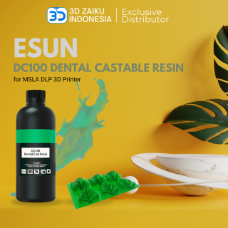 eSUN DC100 Dental Castable Resin Wax Less Casting Residue for MSLA DLP 3D Printer